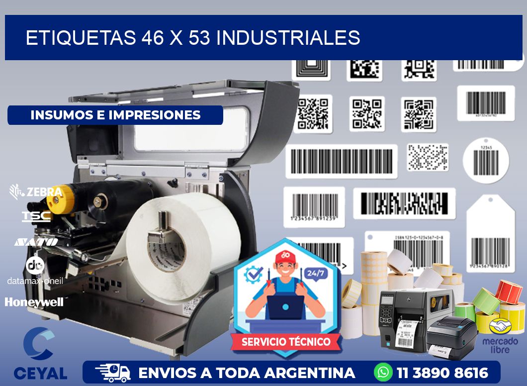 ETIQUETAS 46 x 53 INDUSTRIALES