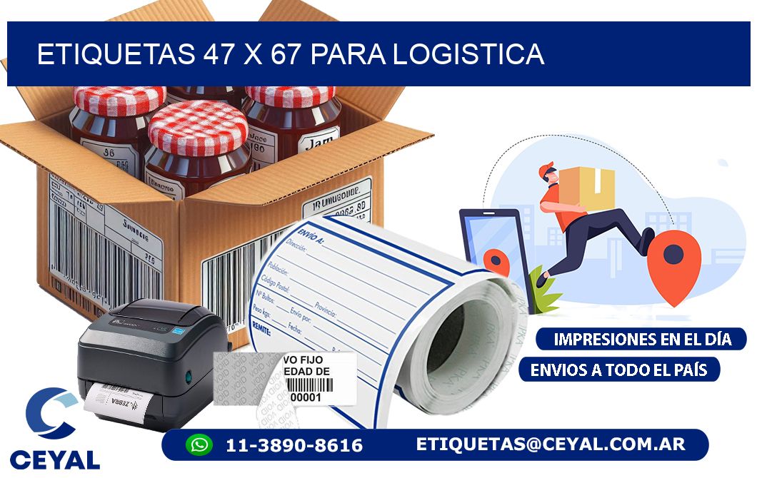 ETIQUETAS 47 x 67 PARA LOGISTICA