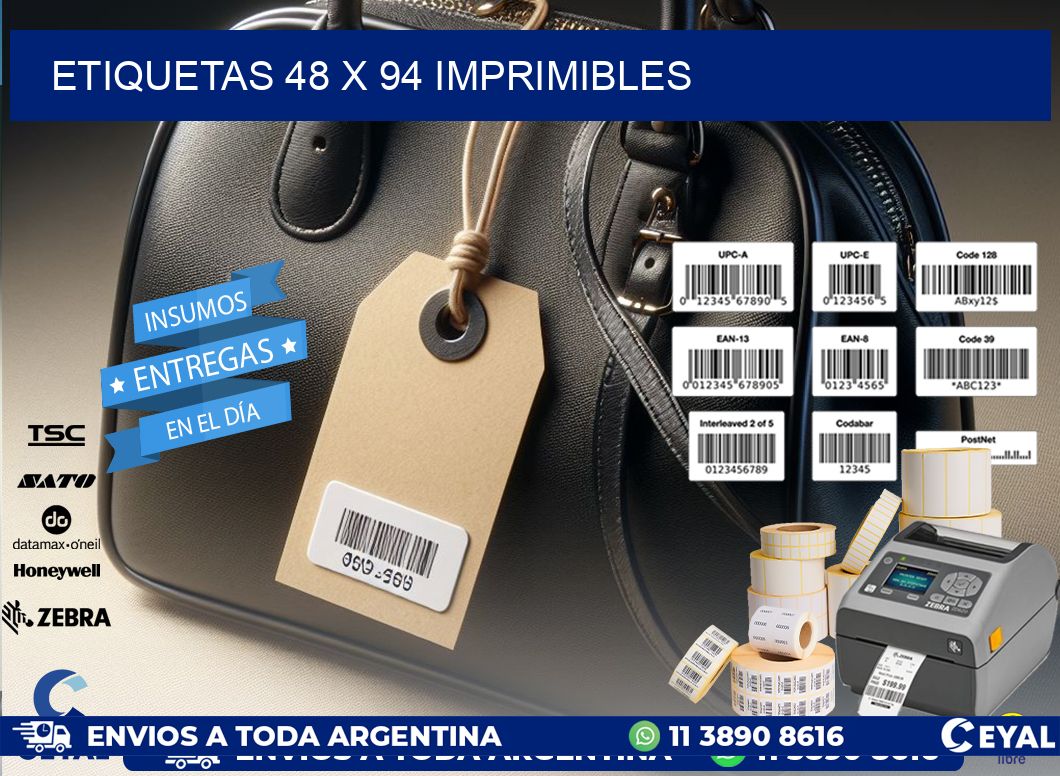 ETIQUETAS 48 x 94 IMPRIMIBLES