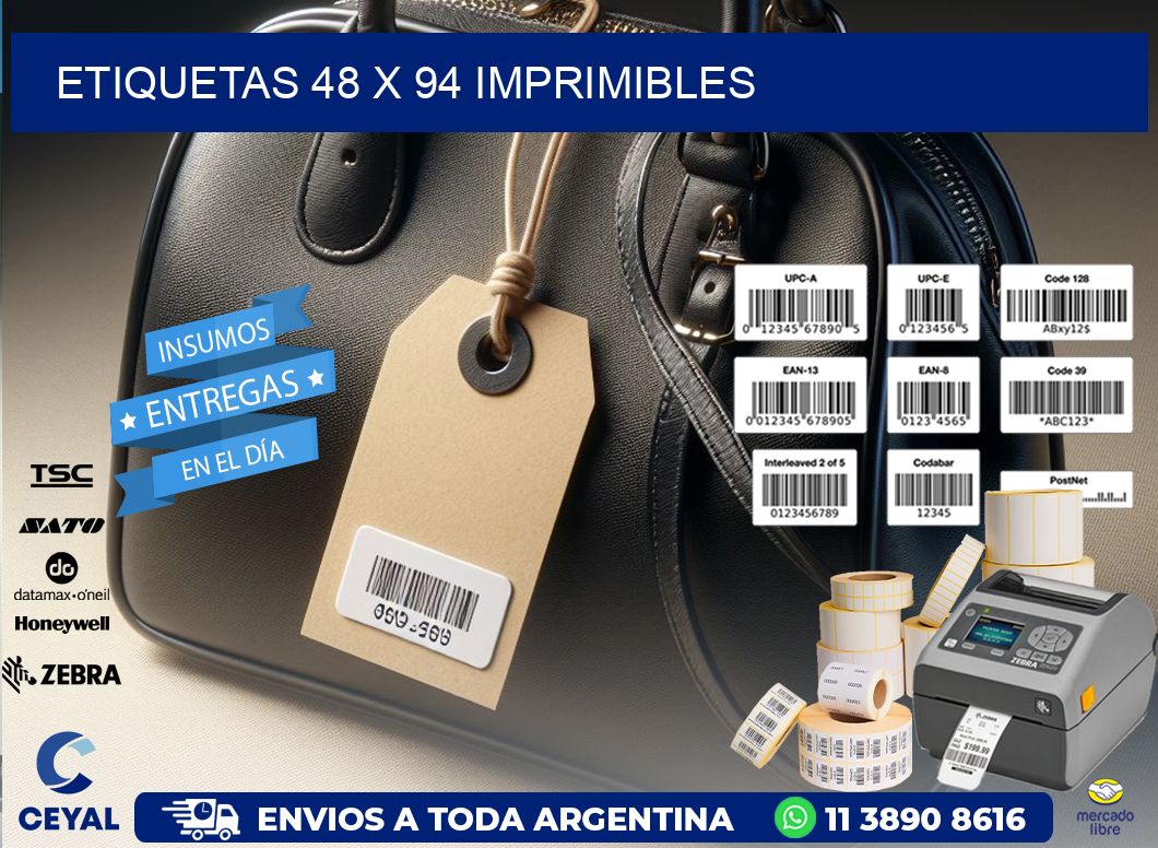 ETIQUETAS 48 x 94 IMPRIMIBLES