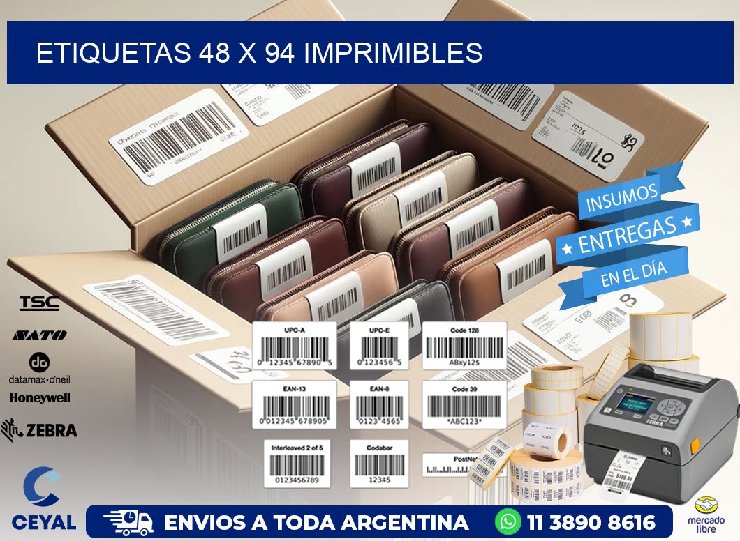 ETIQUETAS 48 x 94 IMPRIMIBLES
