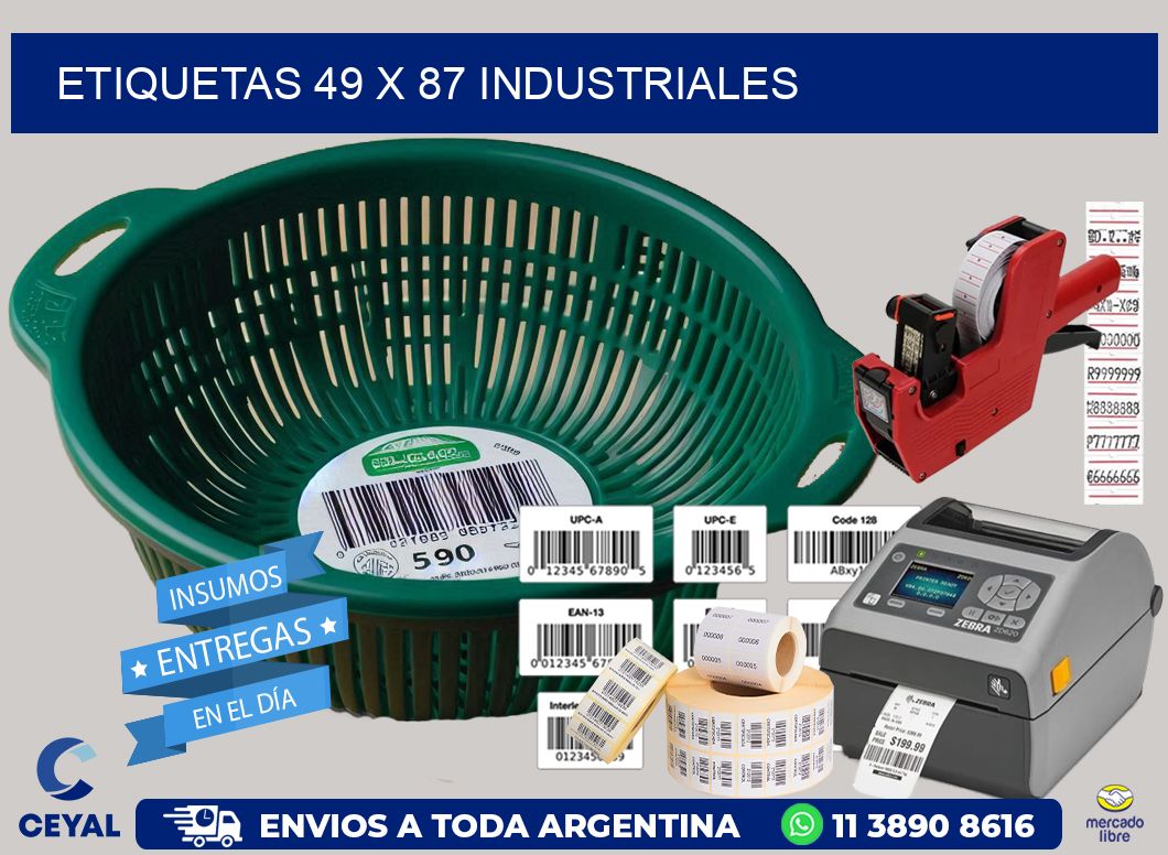 ETIQUETAS 49 x 87 INDUSTRIALES