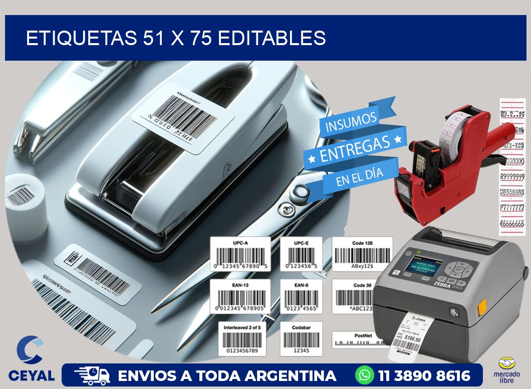 ETIQUETAS 51 x 75 EDITABLES