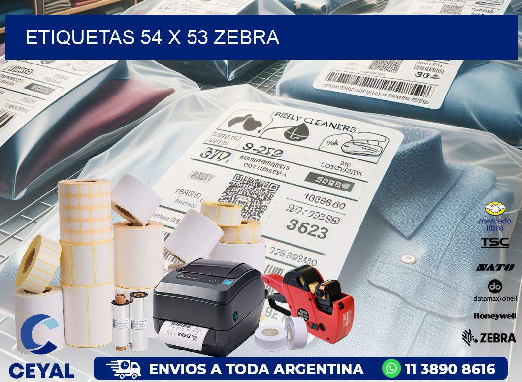 ETIQUETAS 54 x 53 ZEBRA