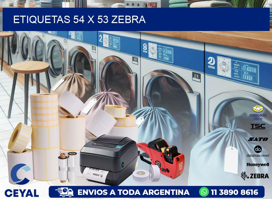 ETIQUETAS 54 x 53 ZEBRA
