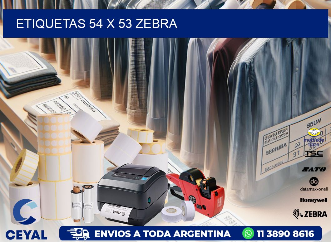 ETIQUETAS 54 x 53 ZEBRA