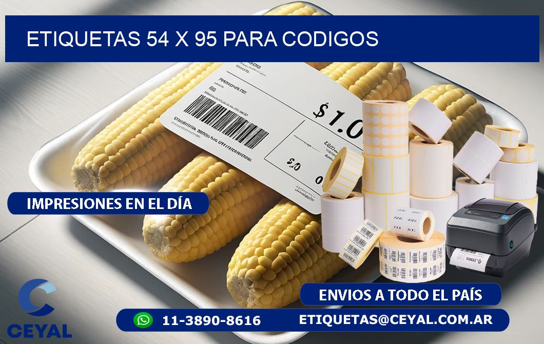 ETIQUETAS 54 x 95 PARA CODIGOS