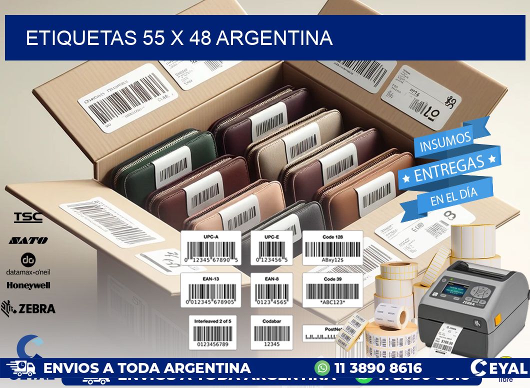 ETIQUETAS 55 x 48 ARGENTINA