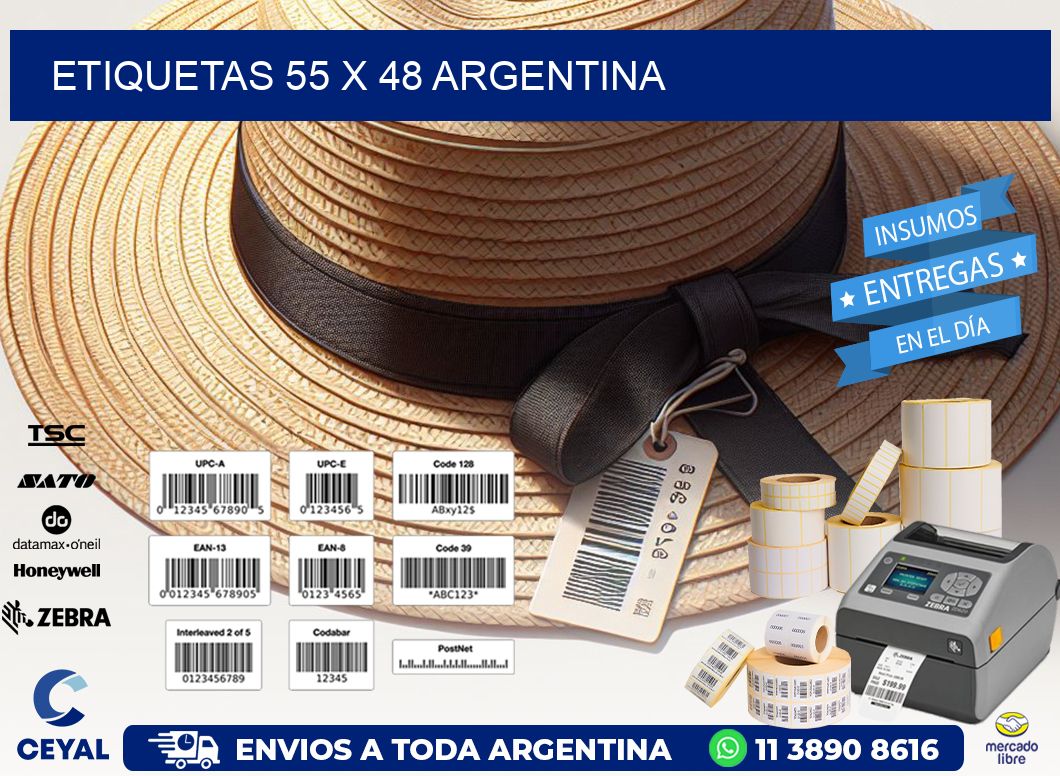 ETIQUETAS 55 x 48 ARGENTINA