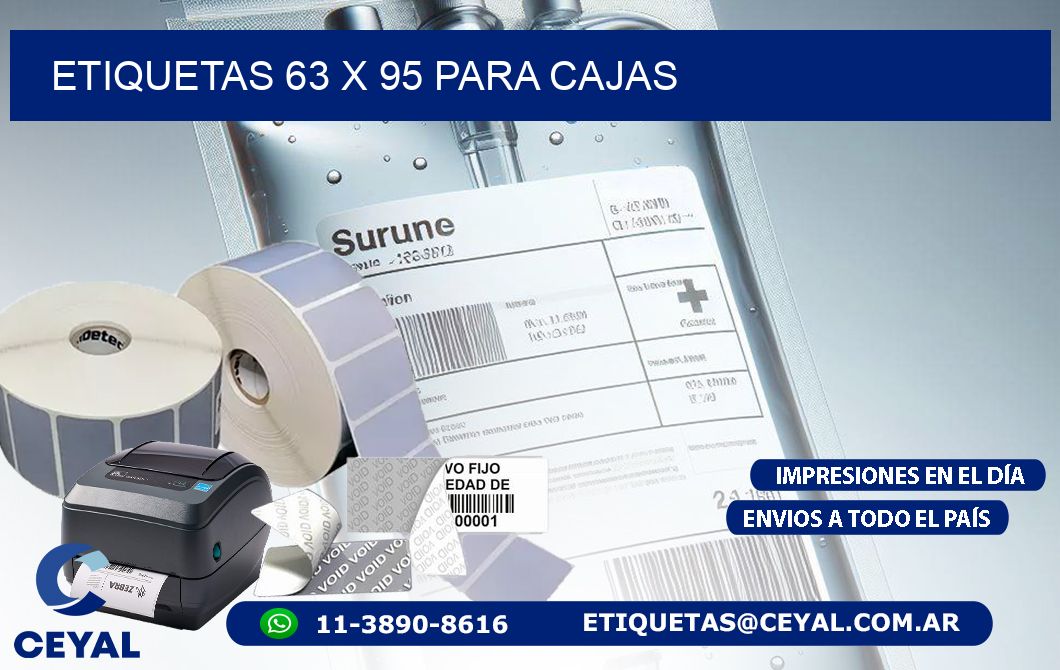 ETIQUETAS 63 x 95 PARA CAJAS
