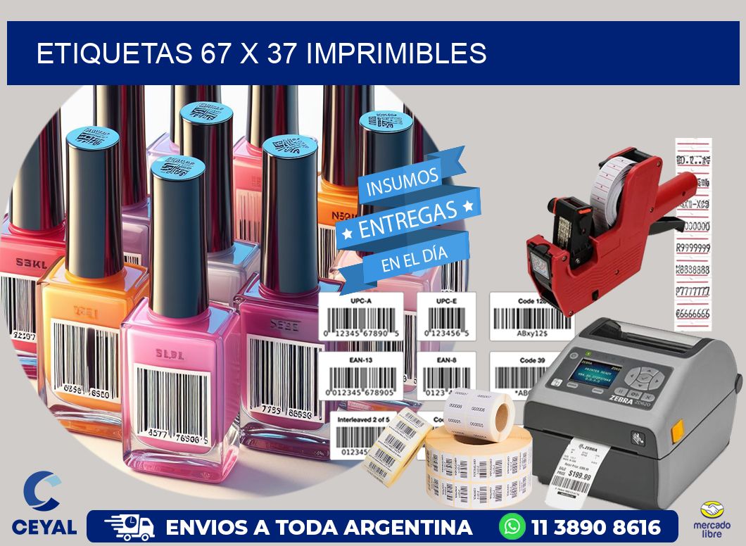 ETIQUETAS 67 x 37 IMPRIMIBLES