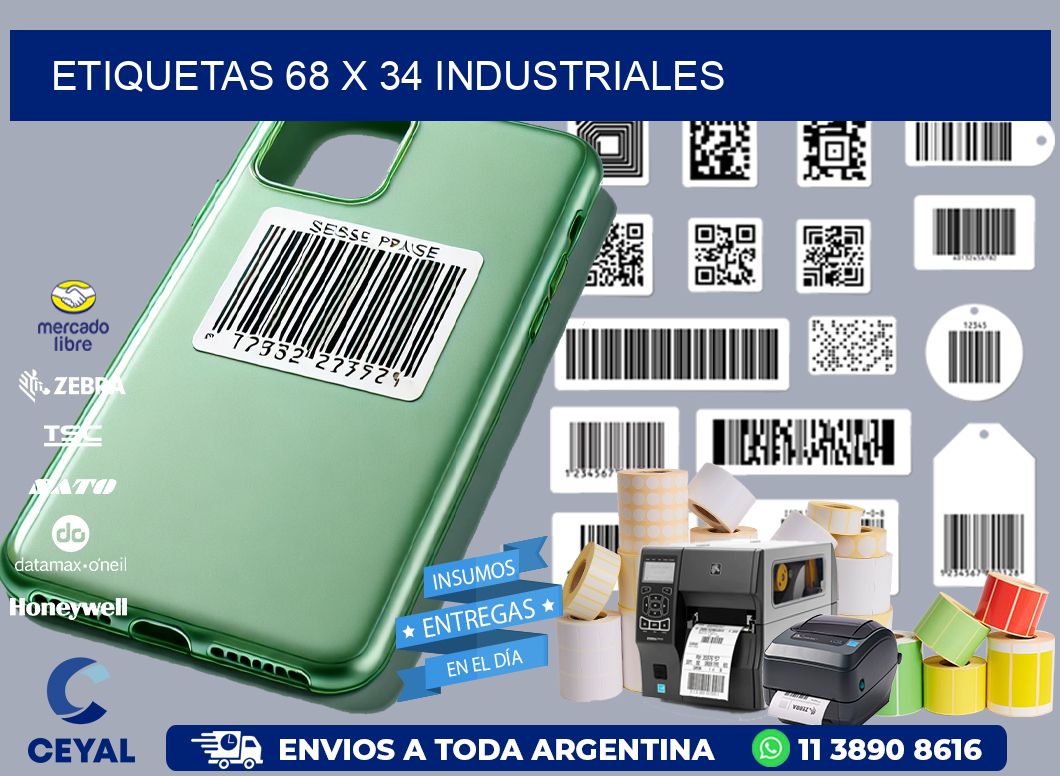 ETIQUETAS 68 x 34 INDUSTRIALES