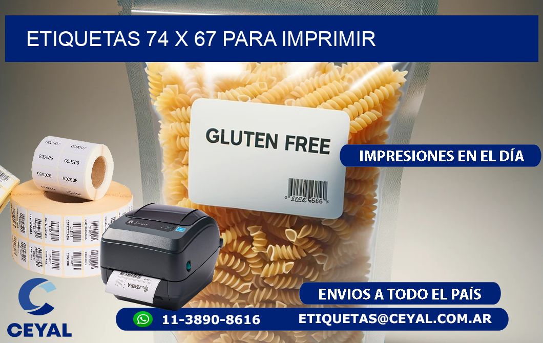 ETIQUETAS 74 x 67 PARA IMPRIMIR