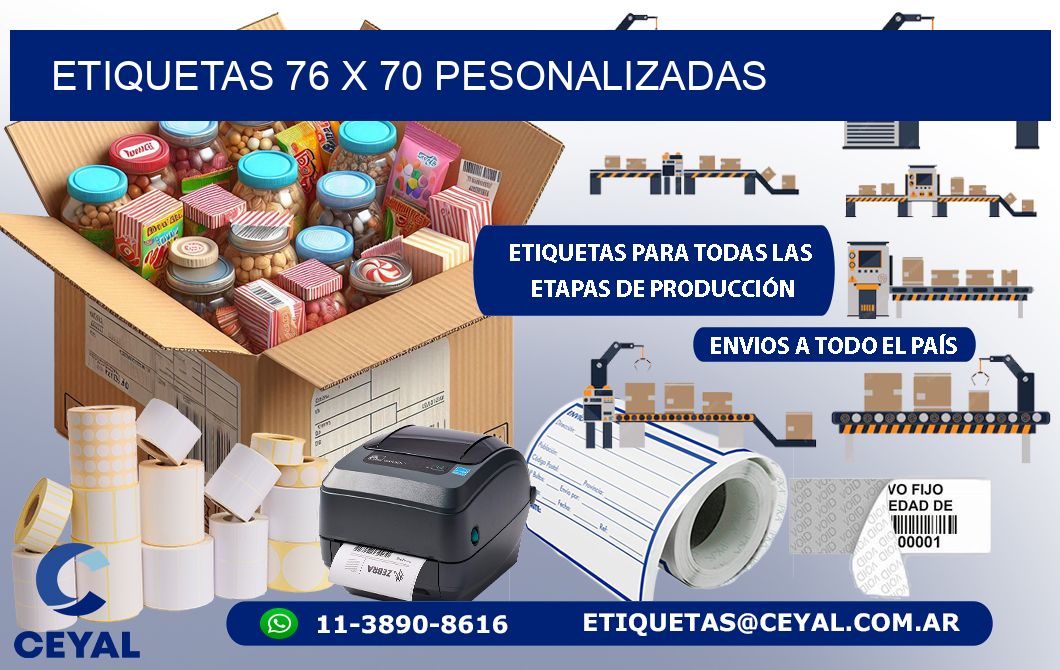 ETIQUETAS 76 x 70 PESONALIZADAS