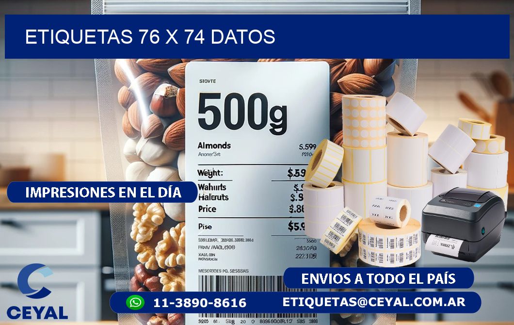 ETIQUETAS 76 x 74 DATOS
