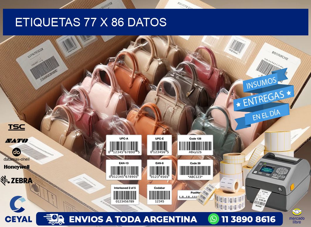 ETIQUETAS 77 x 86 DATOS