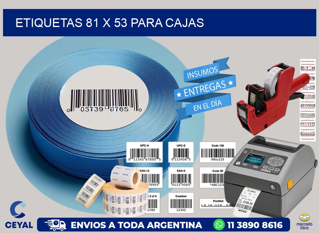 ETIQUETAS 81 x 53 PARA CAJAS