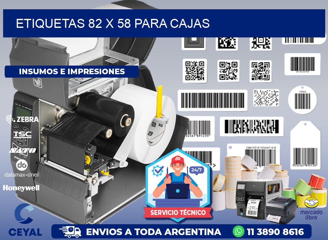 ETIQUETAS 82 x 58 PARA CAJAS