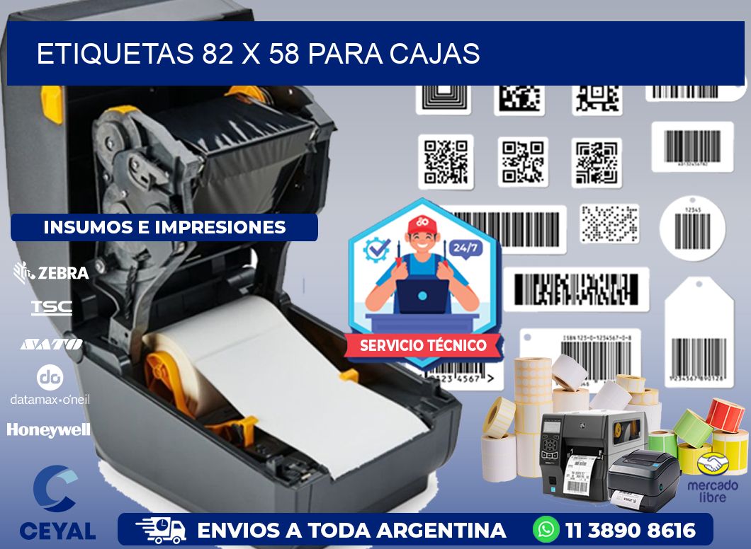 ETIQUETAS 82 x 58 PARA CAJAS