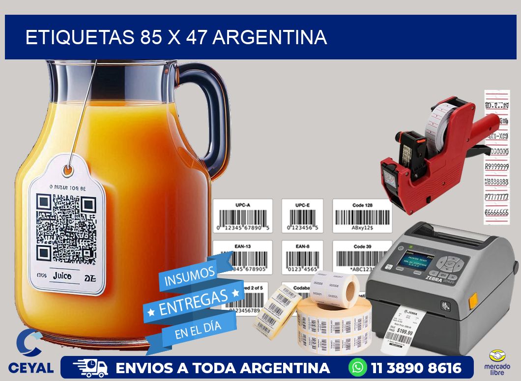 ETIQUETAS 85 x 47 ARGENTINA