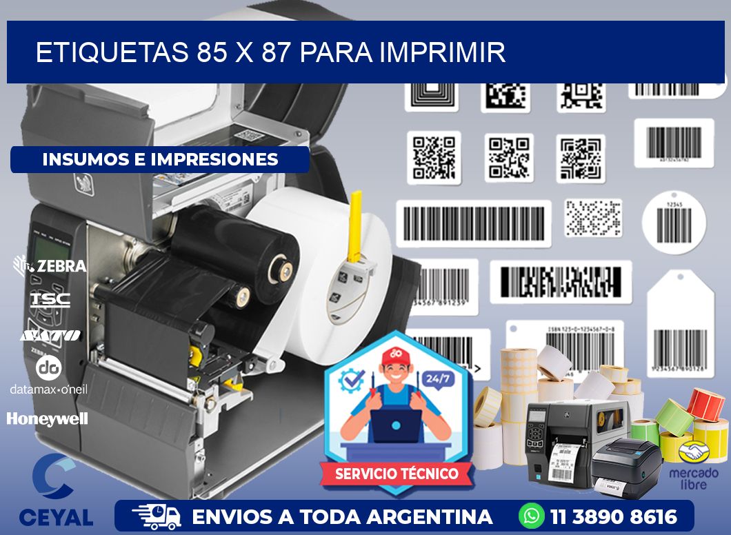 ETIQUETAS 85 x 87 PARA IMPRIMIR