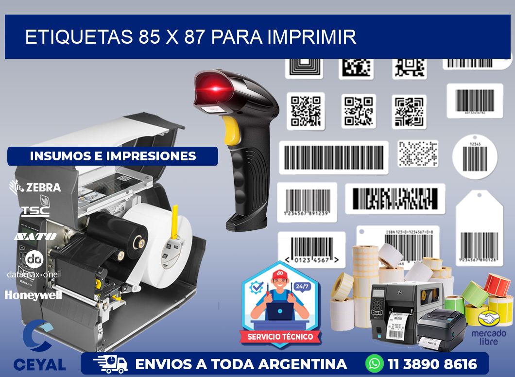 ETIQUETAS 85 x 87 PARA IMPRIMIR
