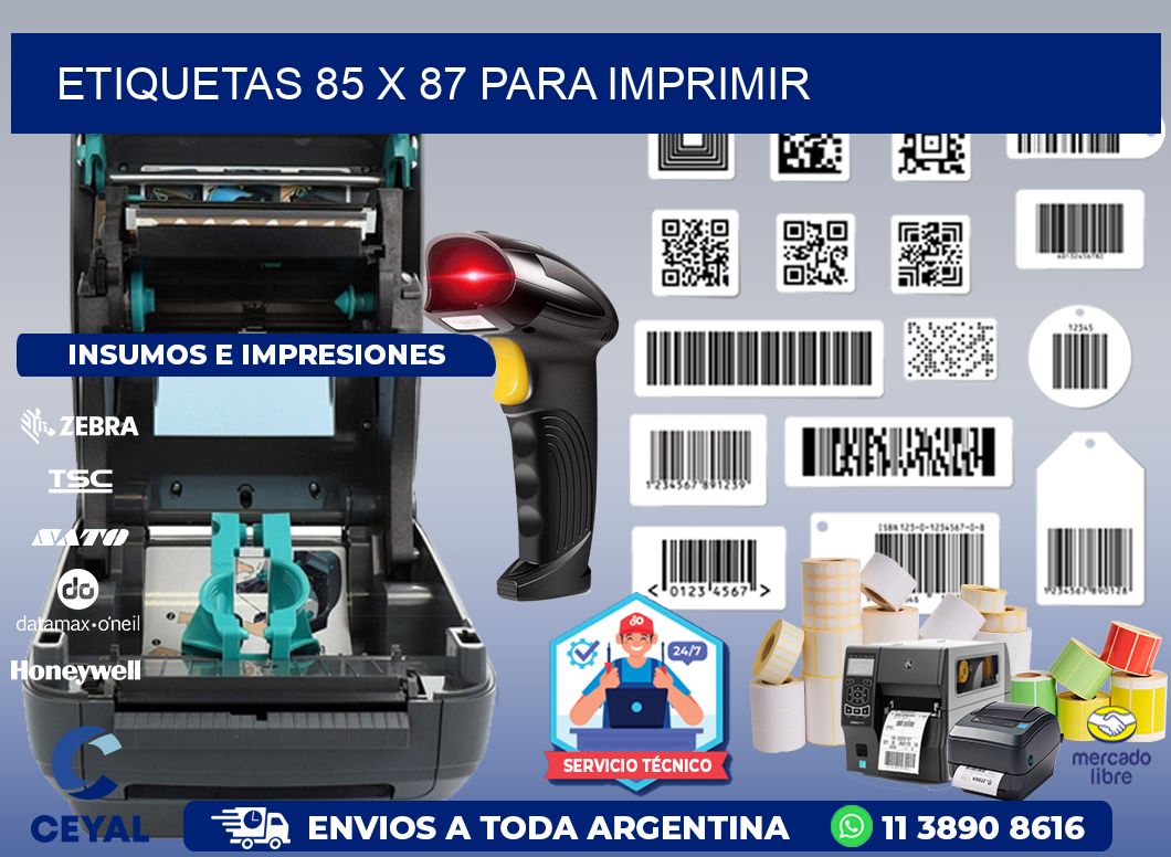 ETIQUETAS 85 x 87 PARA IMPRIMIR