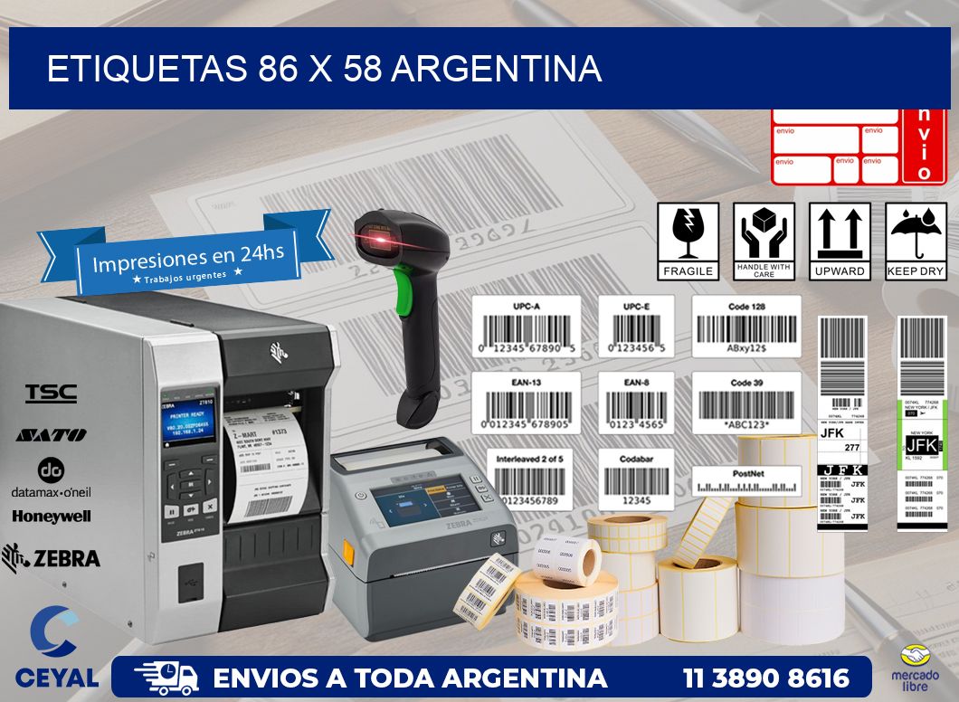 ETIQUETAS 86 x 58 ARGENTINA