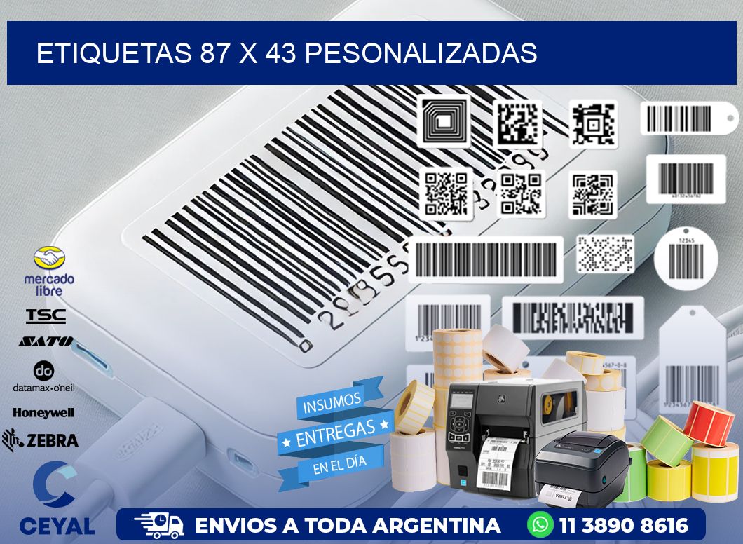 ETIQUETAS 87 x 43 PESONALIZADAS
