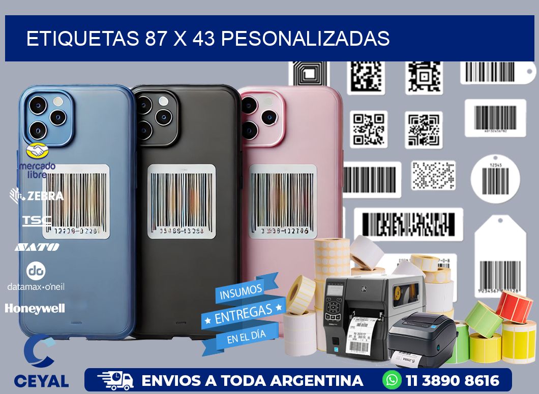 ETIQUETAS 87 x 43 PESONALIZADAS