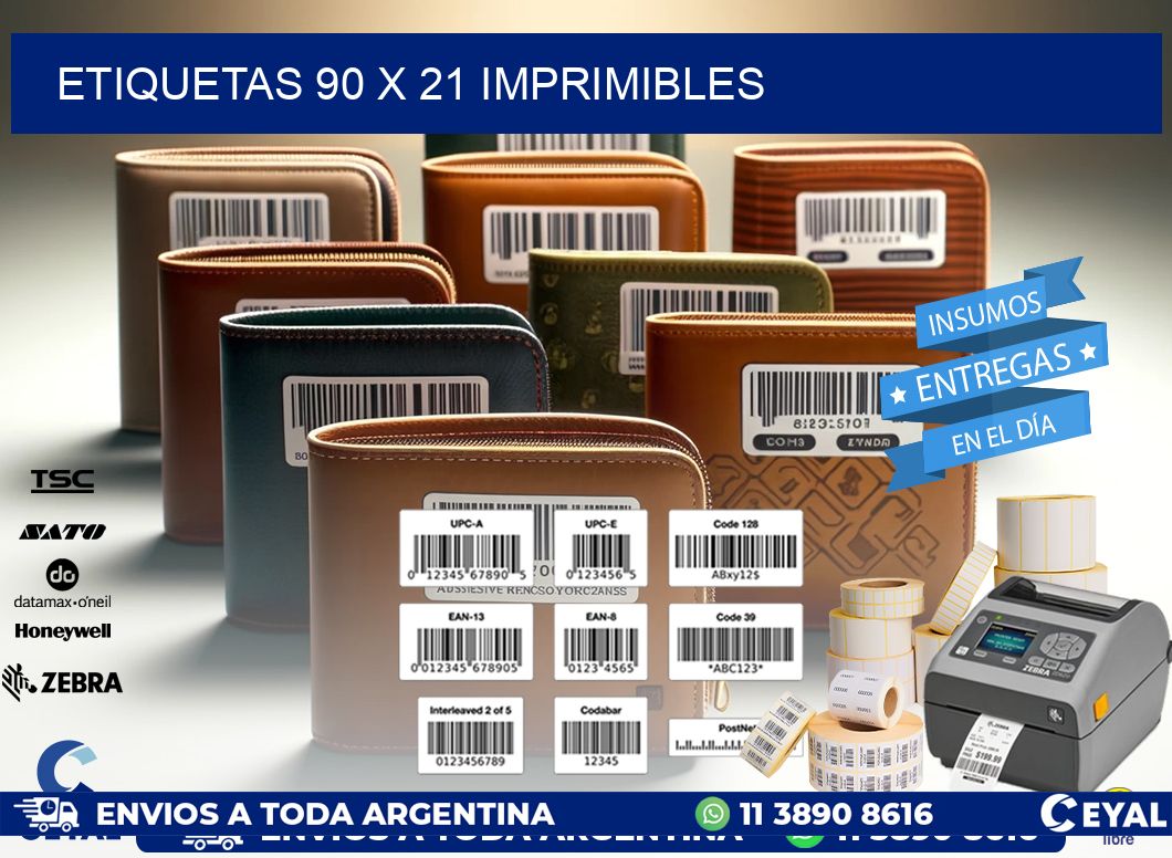ETIQUETAS 90 x 21 IMPRIMIBLES