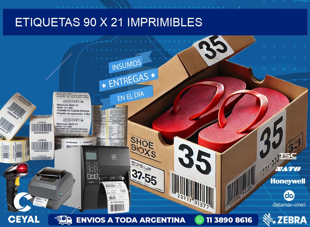 ETIQUETAS 90 x 21 IMPRIMIBLES