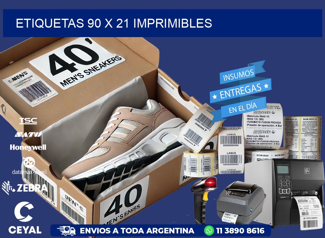 ETIQUETAS 90 x 21 IMPRIMIBLES