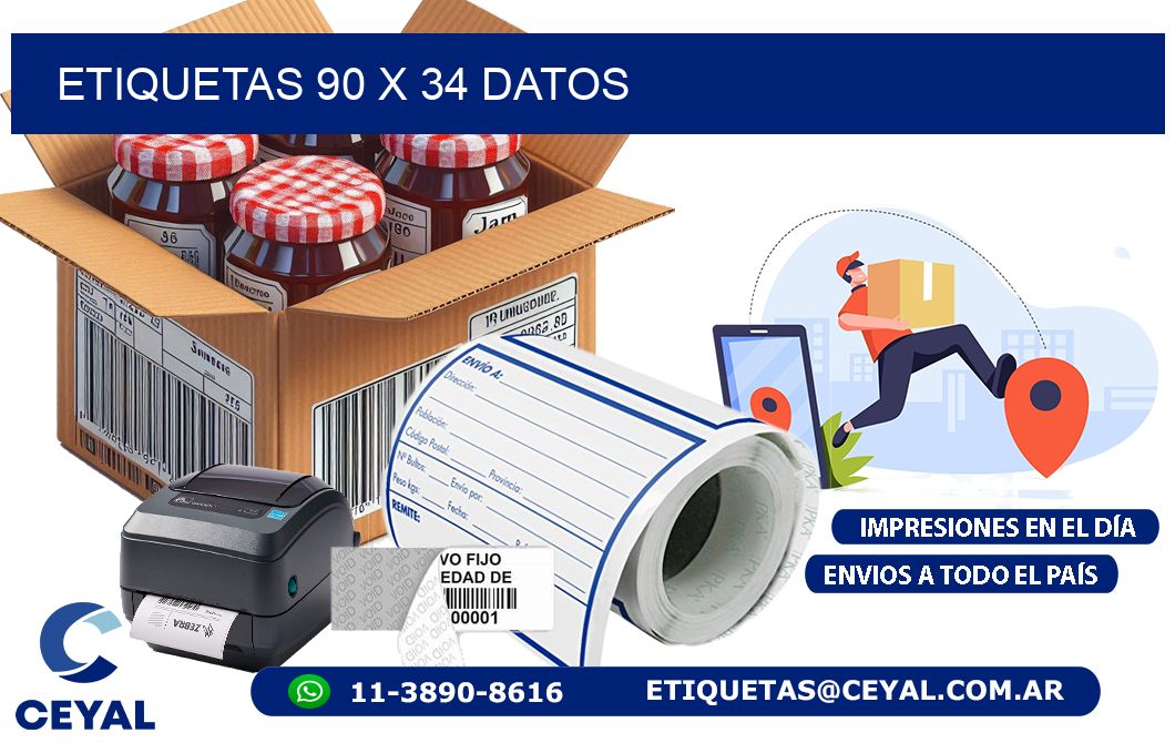 ETIQUETAS 90 x 34 DATOS