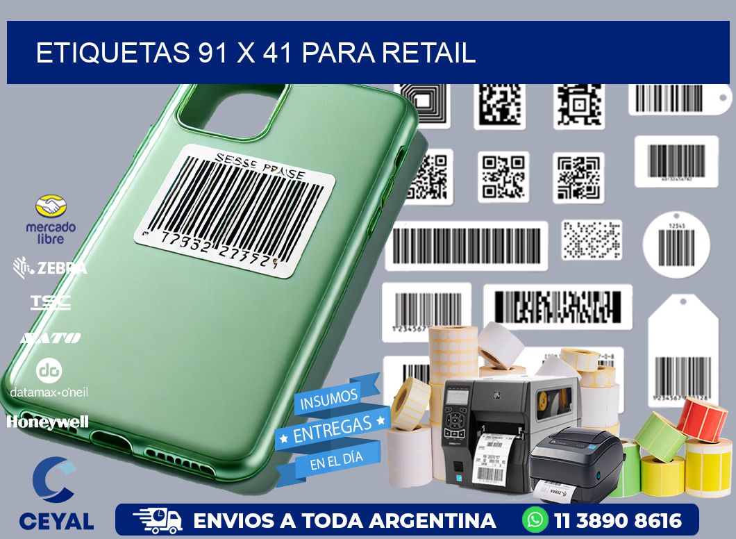 ETIQUETAS 91 x 41 PARA RETAIL