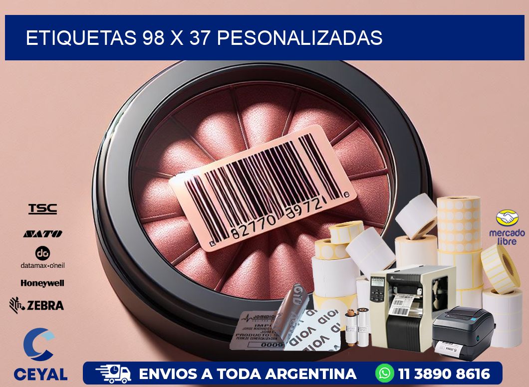 ETIQUETAS 98 x 37 PESONALIZADAS