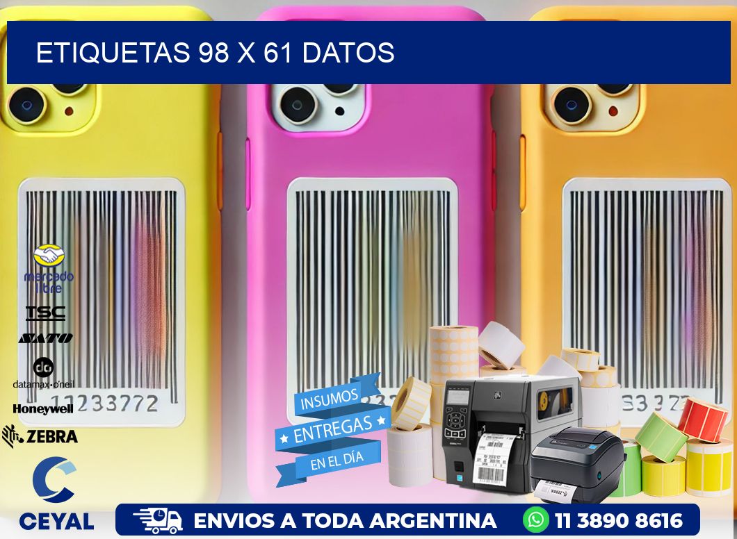 ETIQUETAS 98 x 61 DATOS