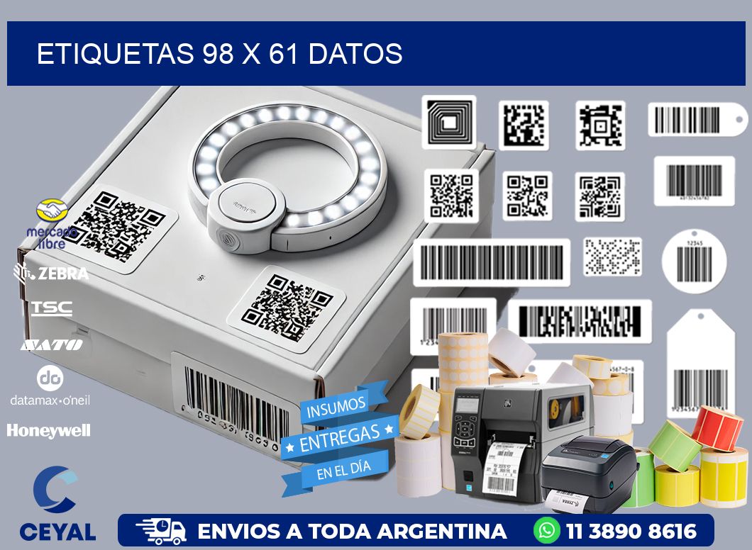 ETIQUETAS 98 x 61 DATOS