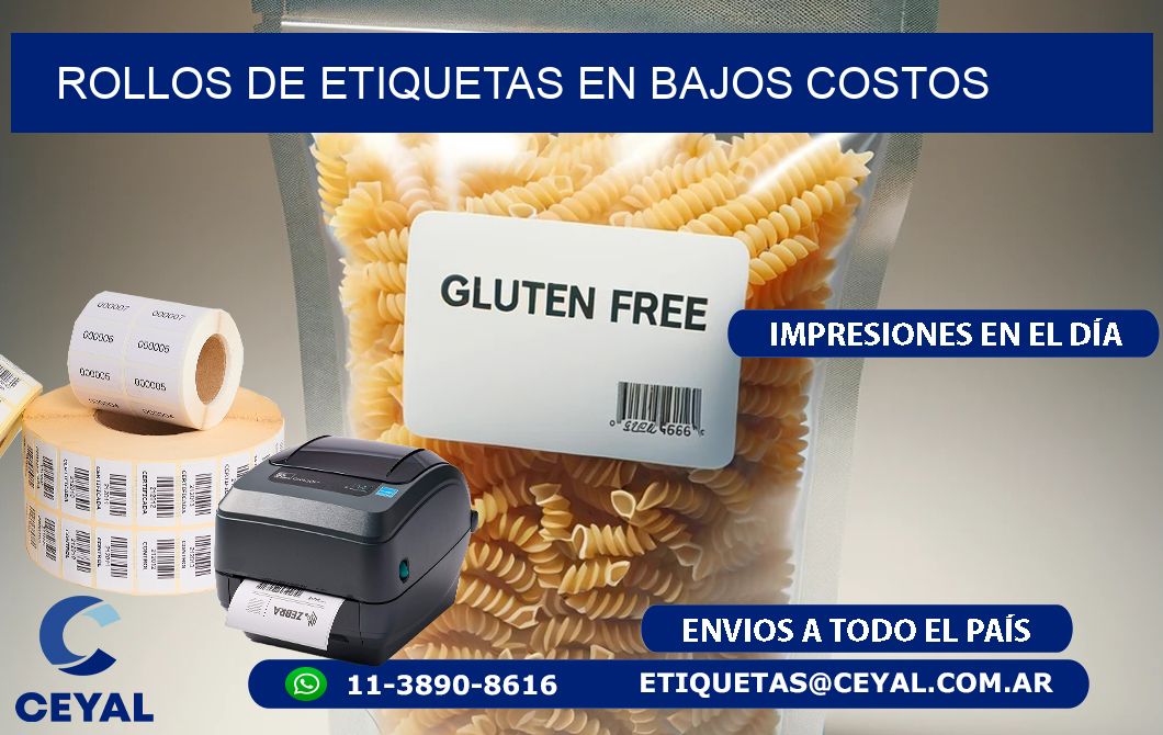ROLLOS DE ETIQUETAS EN BAJOS COSTOS