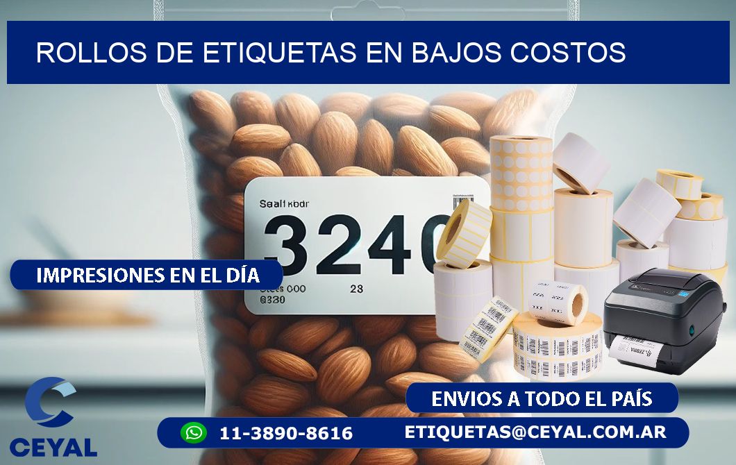ROLLOS DE ETIQUETAS EN BAJOS COSTOS