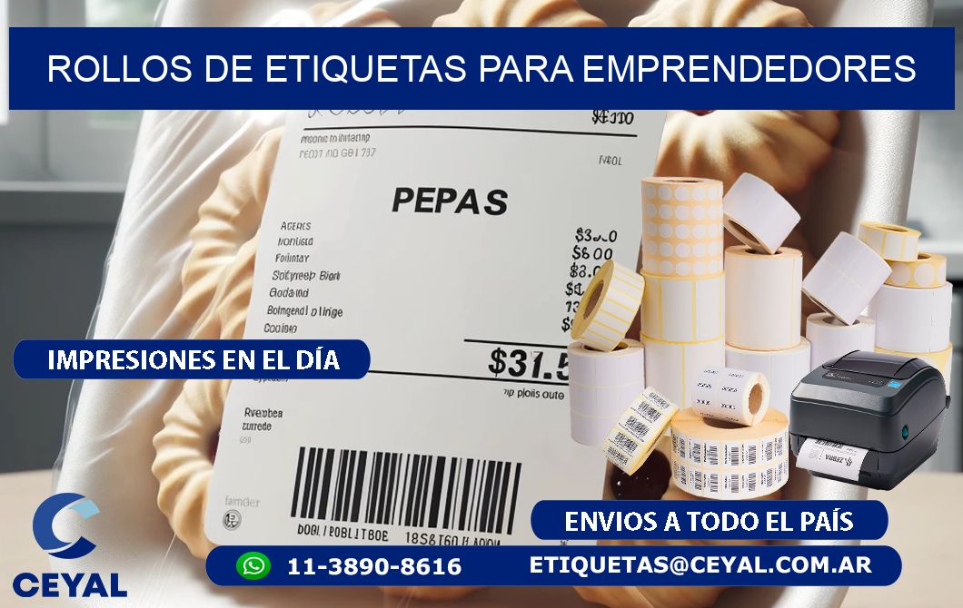 ROLLOS DE ETIQUETAS PARA EMPRENDEDORES