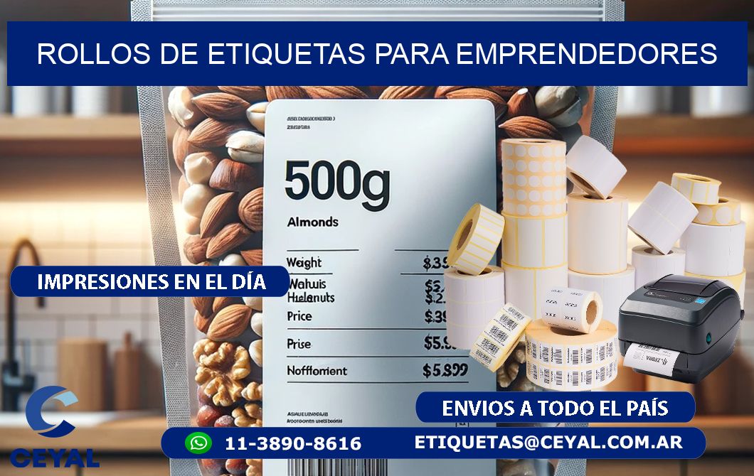 ROLLOS DE ETIQUETAS PARA EMPRENDEDORES