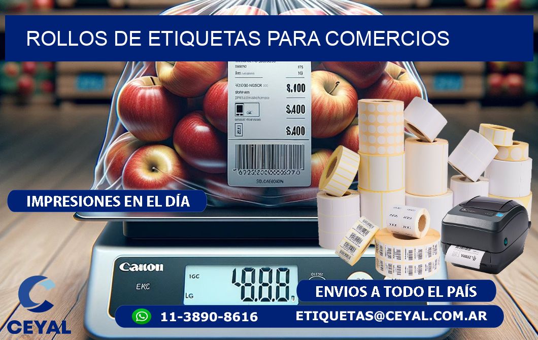 ROLLOS DE ETIQUETAS para comercios