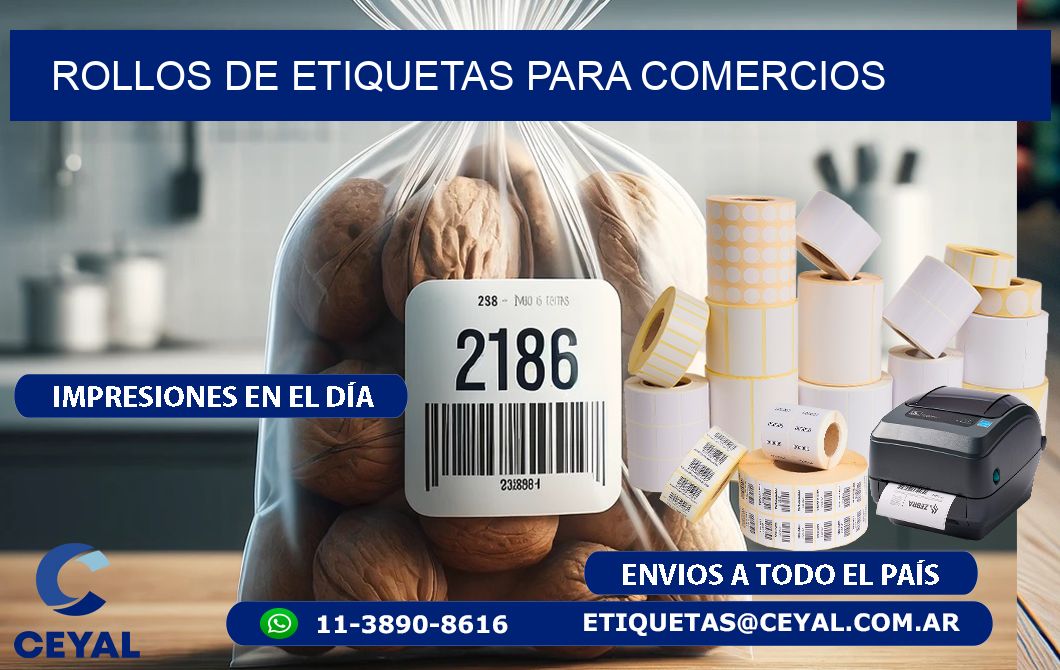 ROLLOS DE ETIQUETAS para comercios