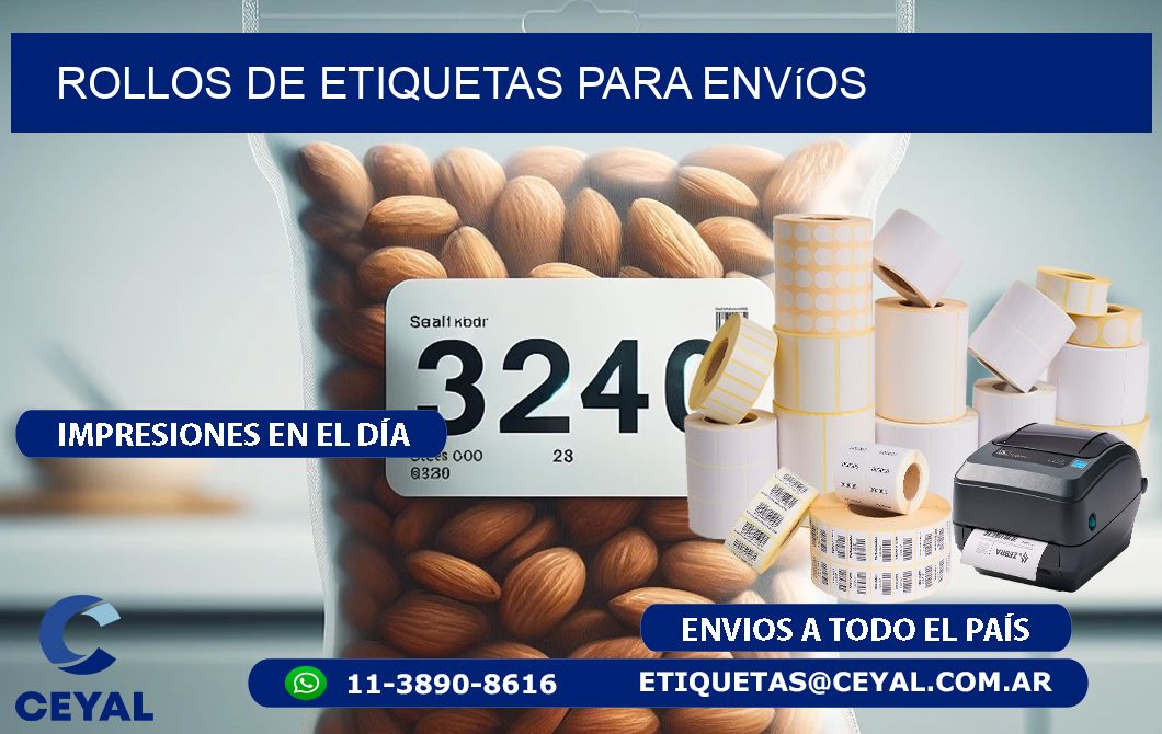 ROLLOS DE ETIQUETAS para envíos
