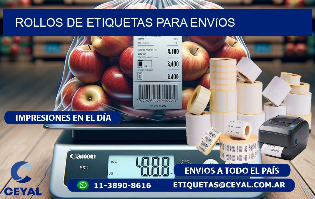 ROLLOS DE ETIQUETAS para envíos
