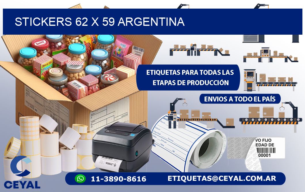 STICKERS 62 x 59 ARGENTINA