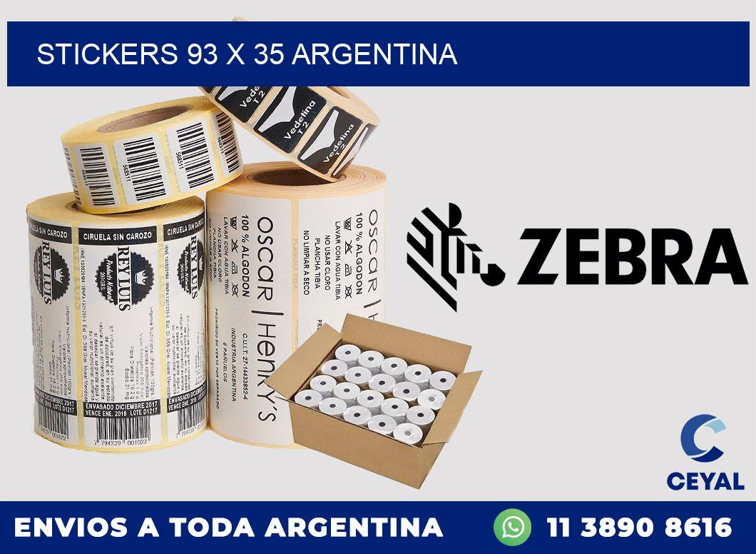 STICKERS 93 x 35 ARGENTINA