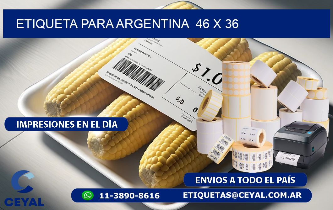 etiqueta para Argentina 46 x 36