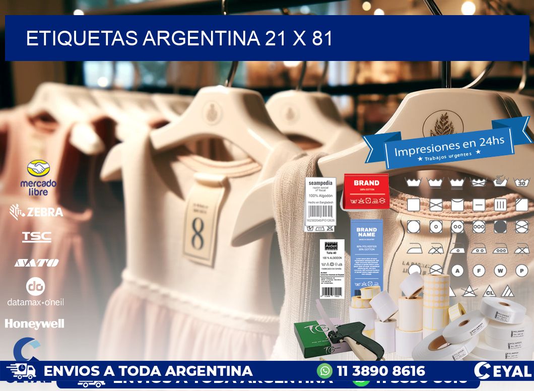 etiquetas argentina 21 x 81